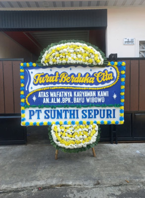 Papan Bunga Duka di Rajabasa Jaya