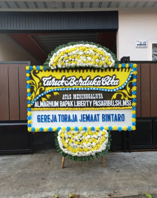 Papan Bunga Duka di Rajabasa Jaya
